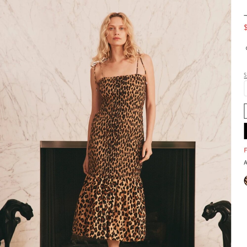 SIMON MILLER - canto smocked poplin dress